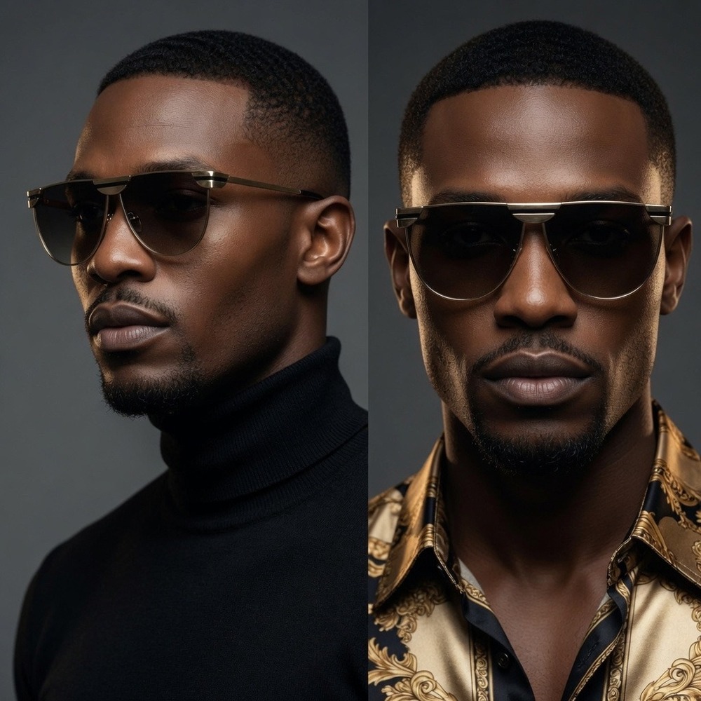 Mens Gold Shield Sunglasses Streetwear Hip Hop‎ Fashion Designer Style Metal New